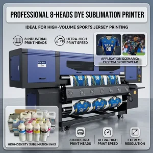 8-Head 1.9m Large Format Fabric Sublimation Printing Machine Dye Sublimation Printer