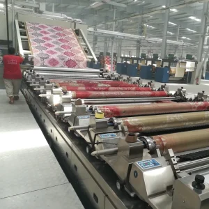 9-Color 1.8M Home Textile Rotary Nickel Mesh Screen Printing Machine
