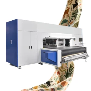 900 DPI Knitted/Woven Fabric 64-Head 8-Color Ink Hot Air Drying Double Brush Roller Washing Digital Textile Printing Machine