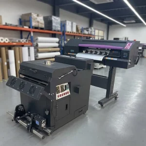 A1 610mm DTF Printer with Dual XP600 Heads, Powder Shaker and Dryer for Garment Printing