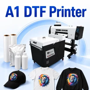 A1 DTF Printer with I3200/XP600 Printhead and Automatic Powder Shaker for T-Shirt Garment Printing Factory