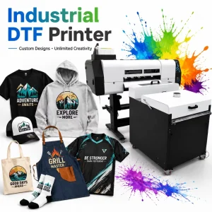 A1 Industrial DTF Printer with Printhead, High-Speed White Ink Direct-to-Film T-Shirt Printing, OEM ODM Factory