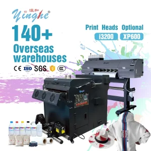 A2 DTF Machine with Shaker, 2 XP600/I3200 Heads, CMYK, for T-Shirt and Hoodie Printing