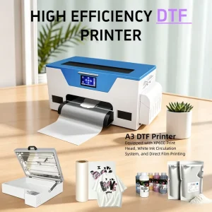 A3 30 cm Single XP600 DTF Digital Automatic T-Shirt Heat Transfer Machine for Small Business Textile DTF Printing