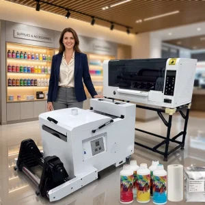 A3 30cm DTF Printer with XP600, I1600 or I3200 Heads, Shaker Dryer and Garment Printing