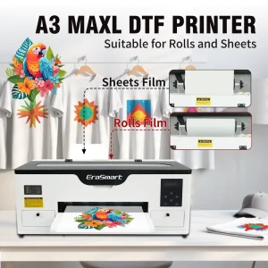 A3 35cm DTF Pink Printer XP600 Textile Heat Transfer Printing Machine for T-Shirts and Cloth