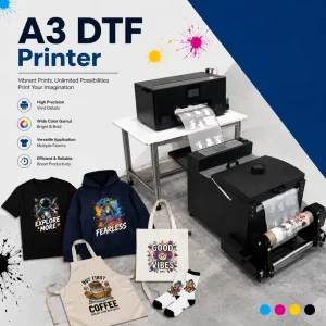 A3 DTF Printer Roll Film Printing Machine for T-Shirts, Caps, Bags, Hoodies and Sportswear
