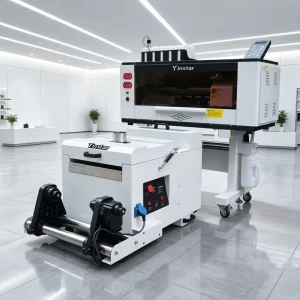 A3 DTF Printer with XP600/i3200 Printheads, 30cm Fabric Printing Machine with Powder Shaker