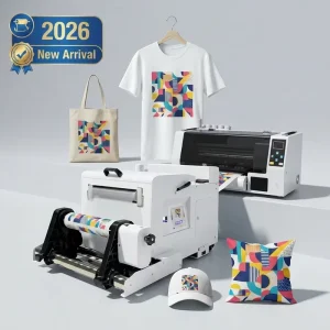A3 DTF Roll Printer with Vacuum Bed, Front and Rear Heating, XP600 Head, Digital Textile Printing Machine