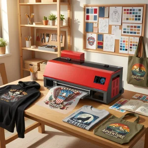 A3 Digital Inkjet T-Shirt Printing Machine, 30CM Pet Film DTF Printer for T-Shirts and Home Business