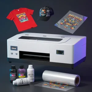 A3 R1390 DTF Printer and DIY DTF Printing Kit for Garments, Hoodies, and Sneakers