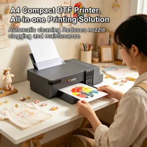 A4 DTF T-Shirt Printing Machine with Auto-Wash System