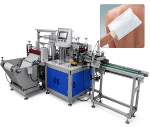 Adjustable Fully Automatic Servo Motor Nonwoven Bath Scrubber Glove Making Machine with Positioning and Deviation Correction