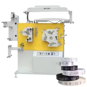 Automatic 3+1 Color Flexographic Letterpress Label Printing Machine for Nylon Taffeta and Polyester Satin Ribbon