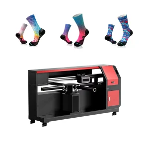 Automatic 360-Degree Seamless Digital Socks Printing Machine, Industrial DTG Printer, Water-Based Ink