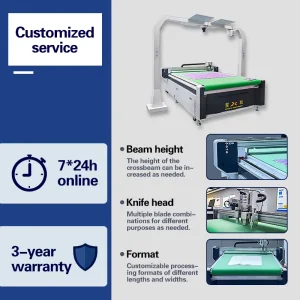 Automatic 380V/220V Leather and Shoe Material Cutting Machine with Bearing and Gear