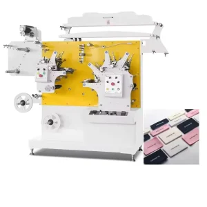 Automatic 6-Color Satin Private Clothing Woven Label Neck Label Flexographic Printing Press Machine