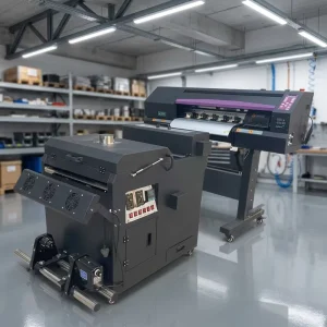 Automatic 60cm DTF Printing Machine with Powder Shaker and Dual XP600 Printheads for Textile Heat Transfer