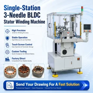 Automatic CNC Ceiling Fan Motor Water Pump Compressor Stepper Motor Brushless Motor Stator Winding Machine