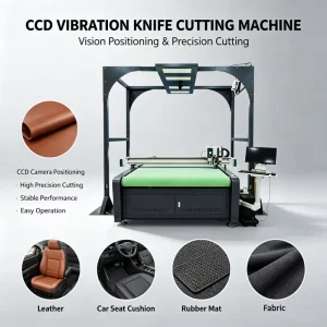 Automatic CNC Knife Cutting Machine with CCD Camera and Projector for PU Leather and Fabric, 1612, 1615, 1625, 1630