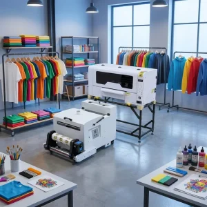 Automatic Direct-to-Transfer PET Film Inkjet DTF Printer, A3 30 cm / A3+ 33 cm, Dual XP600, for T-Shirt Textile Printing