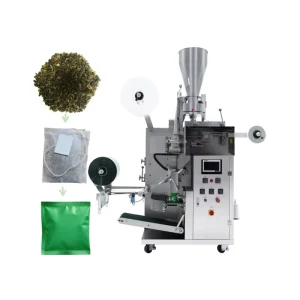 Automatic Drip Tea Bag Packing Machine with Flower Leaf Filter, Inner and Outer Sachets, and Tea Bag Film Packaging