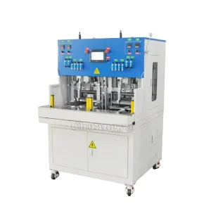 Double Station Hot Melt Edge Folding Machine 300mm Working Width for Leather Goods