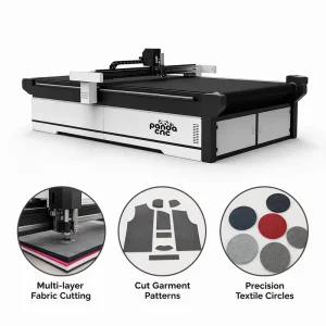 Automatic Garment Cutting Machine Flatbed CNC Digital Textile Die Cutter for Fabric Jeans Shirts and Backpacks