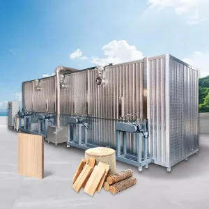 Automatic High-Frequency Vacuum Wood Drying Kiln with Heat Treatment and Dehumidification, 80 kW, 6000 kg