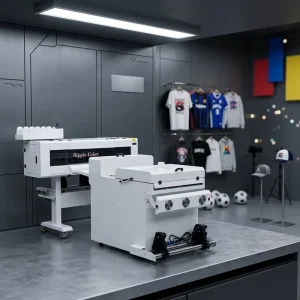 Automatic I3200 XP600 CMYKW DTF Inkjet Printer 24 Inch Cap T-Shirt Fabric Shoes Printing