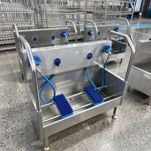 Automatic Industrial Boot Washing Machine for Shoe Sole Cleaning in Food Industry