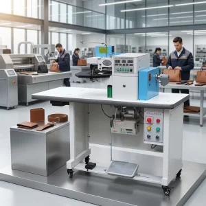 Automatic Leather Edge Notebook Gluing and Folding Machine for Hot Cement Shoe Making and Sewing Tape Edge Folding