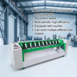 Automatic Multi-Head Wool Yarn Ball Winding Machine 2.2 kW PLC Controlled 380V