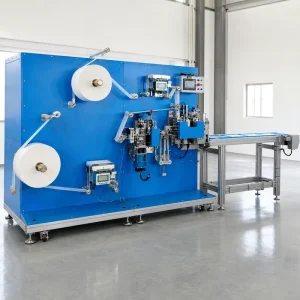 Automatic Non Woven Bath Glove Making Machine Ultrasonic Sealing PLC Servo High Output OEM ODM