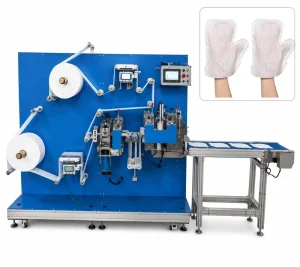 Automatic Nonwoven Disposable Bath Glove Production Machine Ultrasonic Welding Servo PLC
