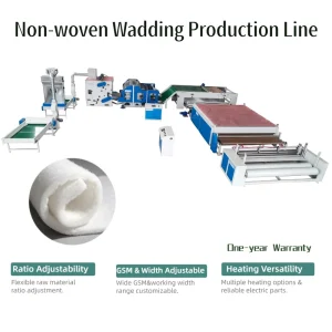 Automatic Nonwoven Wadding Production Line, Glue-Free Polyester Wadding, Custom Working Width