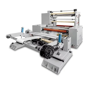 Automatic PLC Controlled Motor Paper Film Rewinder Machine Dual Shaft System