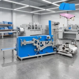 Automatic PLC Non-woven Disposable Bed Sheet Folding Machine, 80-100 pcs/min