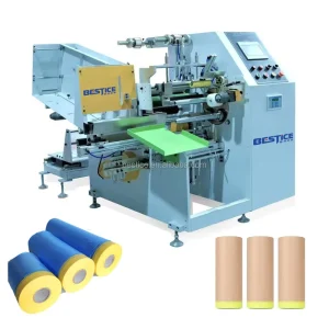 Automatic Pre-Taped Masking Film Rolling Machine and Masking Paper Roll Rewinder for Automotive Painting Protection