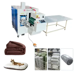 Automatic Quilt and Blanket Vacuum Roll Packing Machine for Mattress Compression