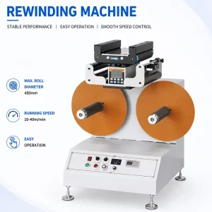 Automatic Roll-to-Roll Rewinding Machine with Web Guide for Label and BOPP, Counting Number and Length