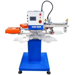 Automatic Rotary Silk Screen Printing Machine for Anti-Slip Gloves, Silicone Dotting