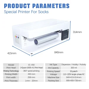 Automatic Socks Digital Printer 360 Seamless Printing Machine for Cotton Polyester Textile