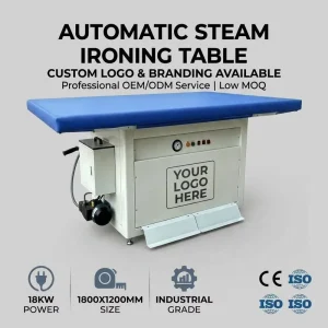 Automatic Spray Steam Ironing Board Built-In Water Tank Vapor Press for Clothes and Fabric Care in Manufacturing Plants