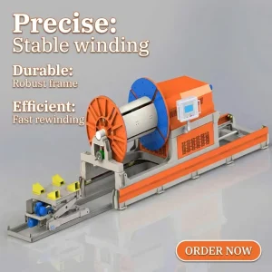 Automatic Wire Rewinding Machine for EC Grade Aluminum Rod, Cable Manufacturing, 150 m/min, 9.5-15 mm