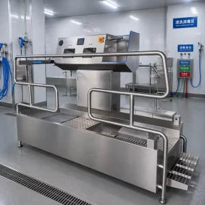 Boot Sole and Hand Cleaning Machine Hygiene Station with Hand Sanitizer Dispenser Turnstile Washbasin and Boot Wash Station