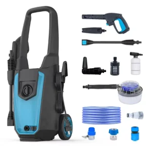 C405-1500C Small Car Wash Machine Complete Equipment with 1500W Electric Pump 120Bar Pressure and Water Spray Gun for Sale