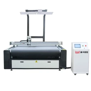 CE Certified Semi-Automatic CNC Leather Cutting Machine with High-Frequency Oscillating Knife, 220V/380V Camera