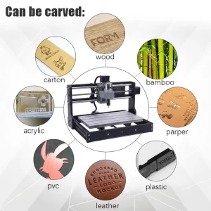CNC 3018 Pro 3 Axis Desktop DIY Mini Wood Router Kit Engraver Woodworking PCB PVC Milling Engraving Machine With ER11 Collet