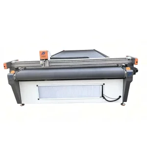 CNC Oscillating Knife Cutter Continuous Operation for Car Mat Leather Fabric Cutting
